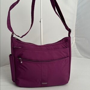 Frommer’s by Lug RFID magenta travel adjustable crossbody bag